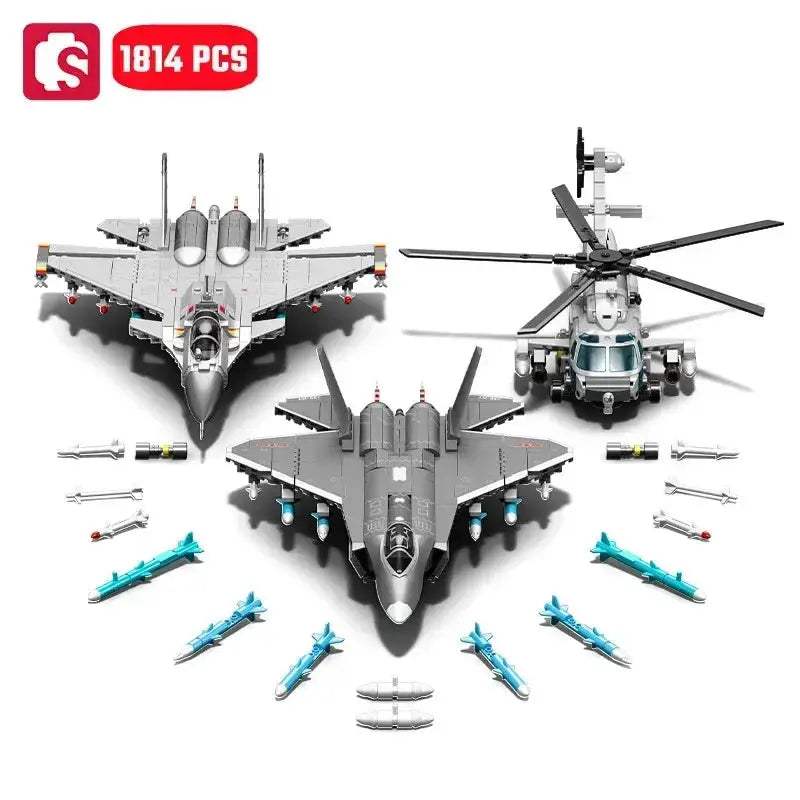 MOC MOC Sembo Armed Aircraft Building Blocks Kit Lego Compatible - ToylandEU