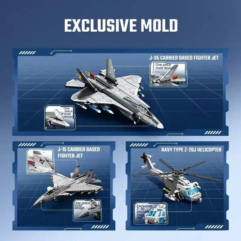 MOC MOC Sembo Armed Aircraft Building Blocks Kit Lego Compatible - ToylandEU
