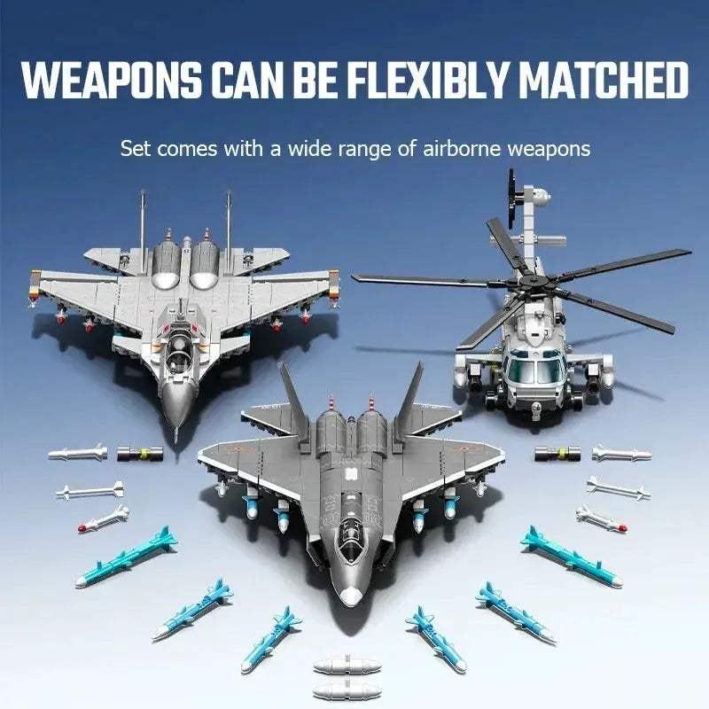 MOC MOC Sembo Armed Aircraft Building Blocks Kit Lego Compatible - ToylandEU