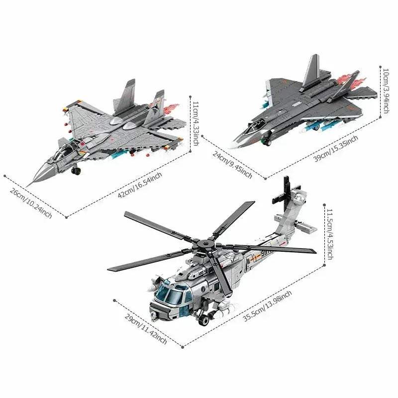 MOC MOC Sembo Armed Aircraft Building Blocks Kit Lego Compatible - ToylandEU