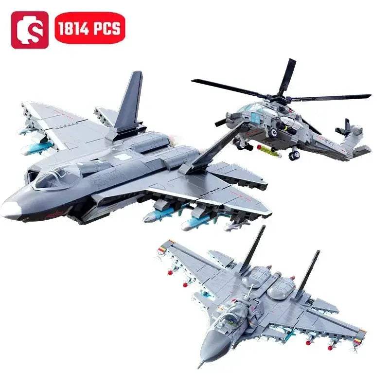 MOC MOC Sembo Armed Aircraft Building Blocks Kit Lego Compatible - ToylandEU