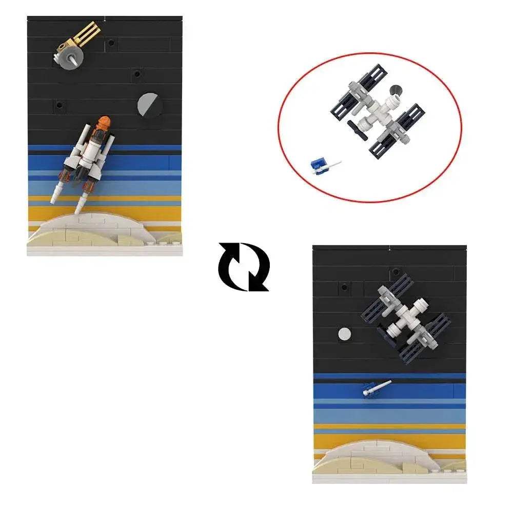 MOC Space Story Postcard Model Building Blocks DIY Gift Building Bricks MOC - ToylandEU