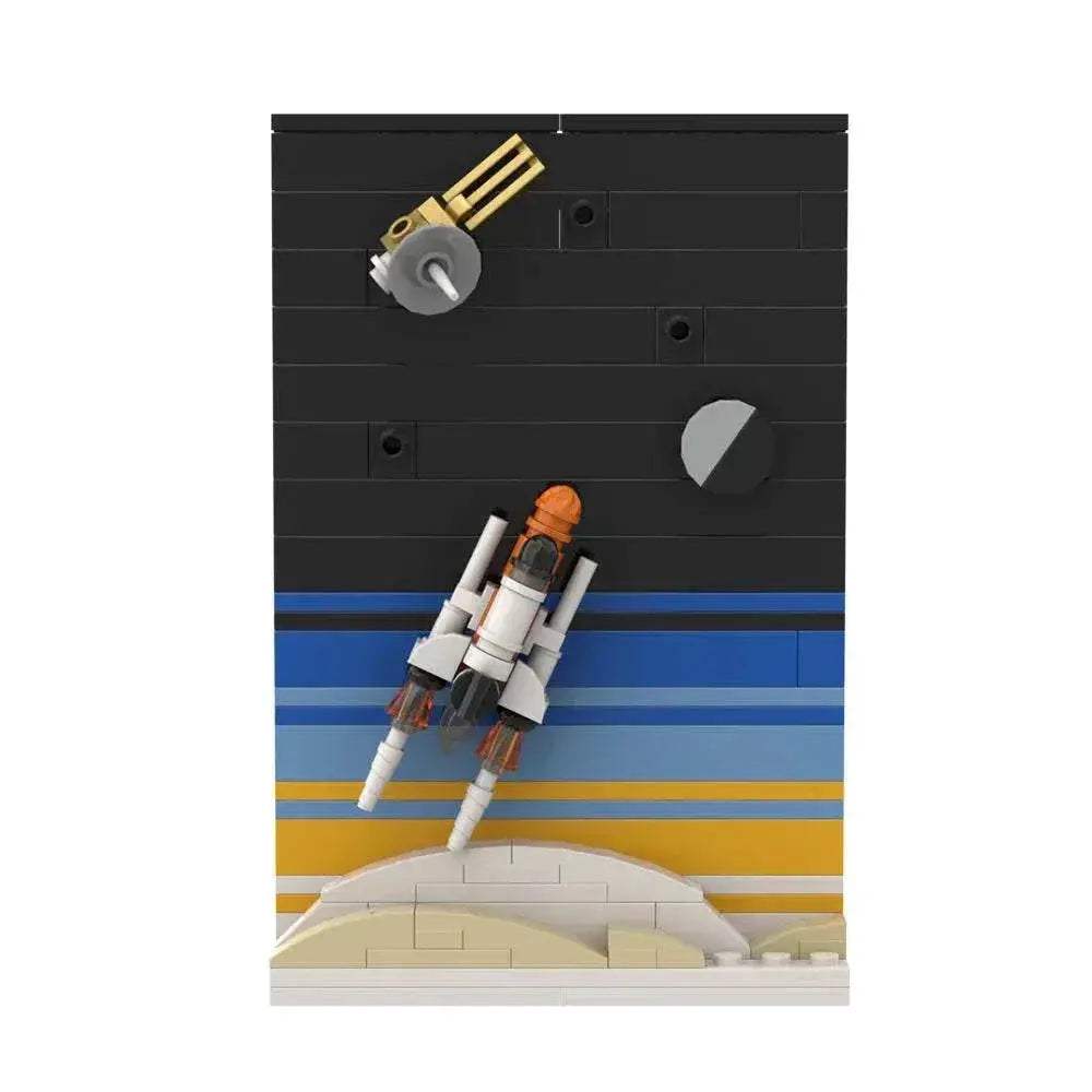 MOC Space Story Postcard Model Building Blocks DIY Gift Building Bricks MOC - ToylandEU