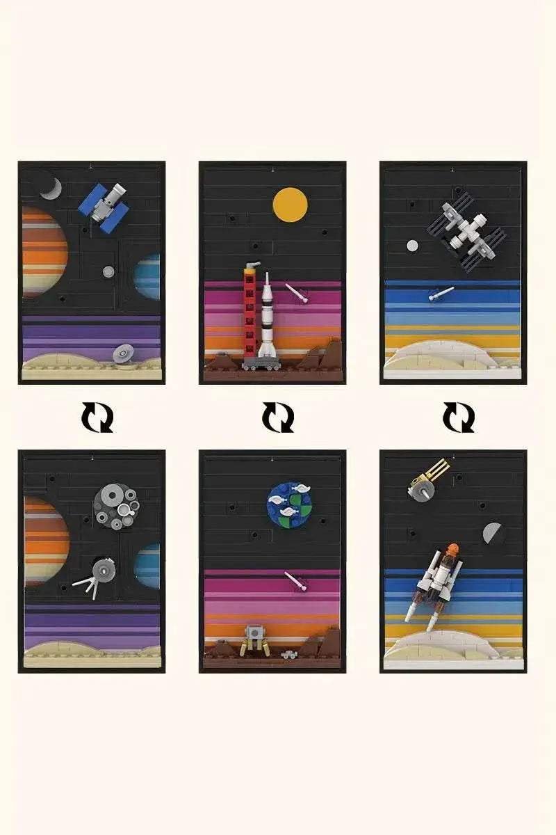 MOC Space Story Postcard Model Building Blocks DIY Gift Building Bricks MOC - ToylandEU