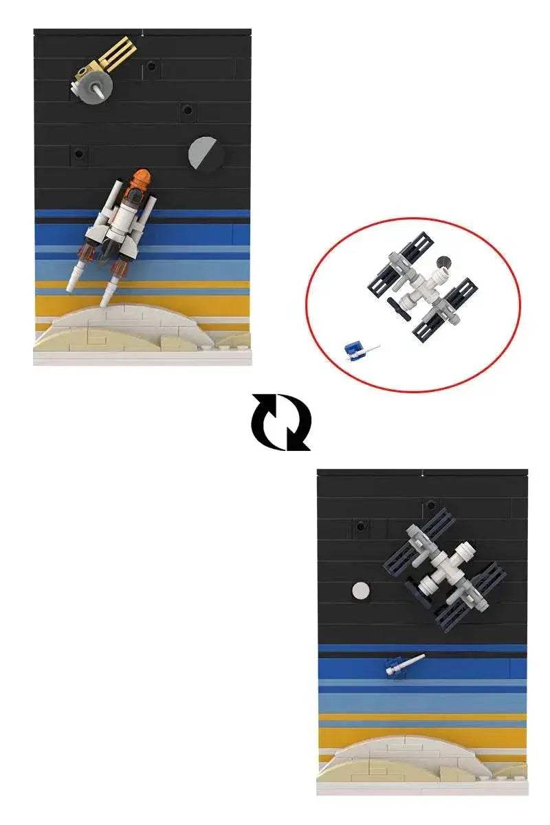 MOC Space Story Postcard Model Building Blocks DIY Gift Building Bricks MOC - ToylandEU
