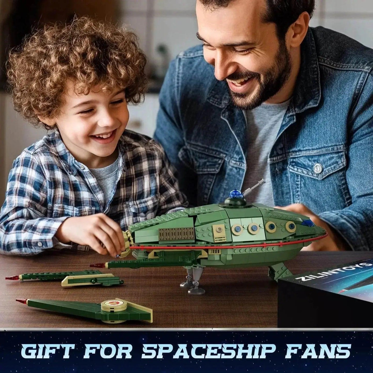  MOC MOC Spaceship Building Blocks Set Ship Boat Scene 928 Pieces Building Bricks MOC -  ToylandEU™