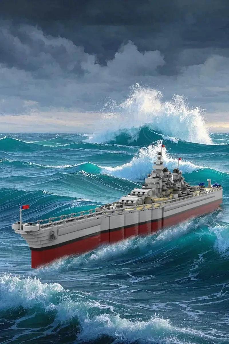  MOC MOC U.S Missouri BB-63 Model Building Blocks WWII Cruiser Building Bricks MOC -  ToylandEU™