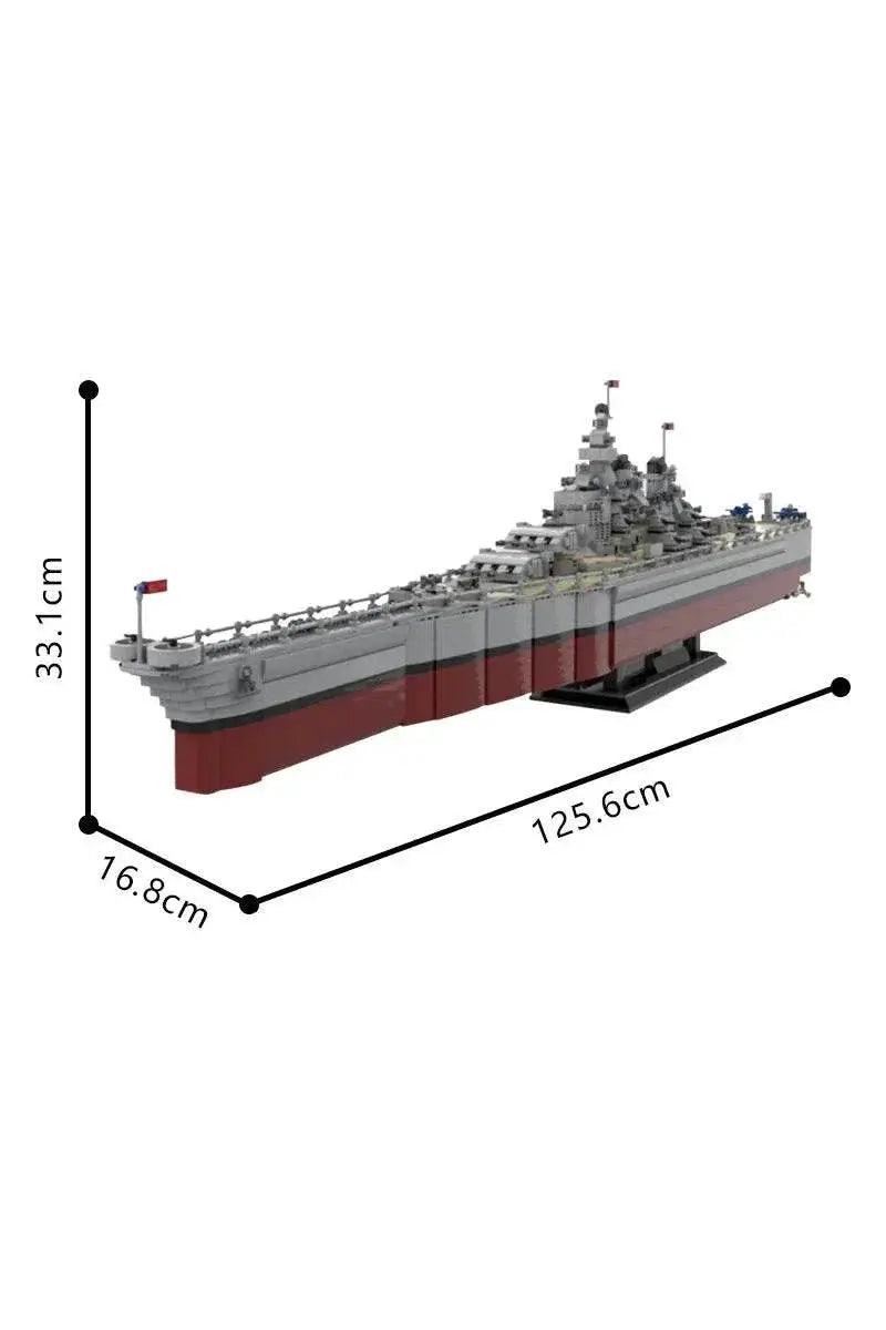  MOC MOC U.S Missouri BB-63 Model Building Blocks WWII Cruiser Building Bricks MOC -  ToylandEU™