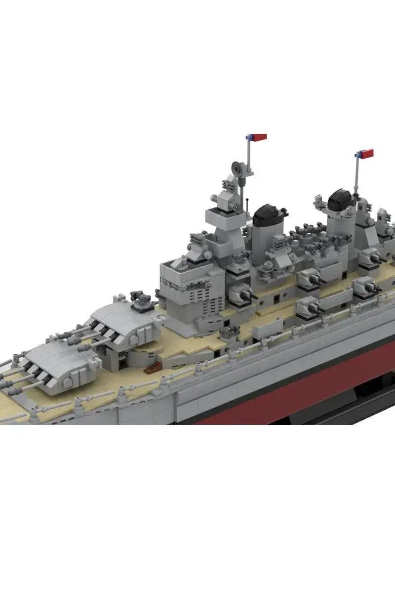  MOC MOC U.S Missouri BB-63 Model Building Blocks WWII Cruiser Building Bricks MOC -  ToylandEU™