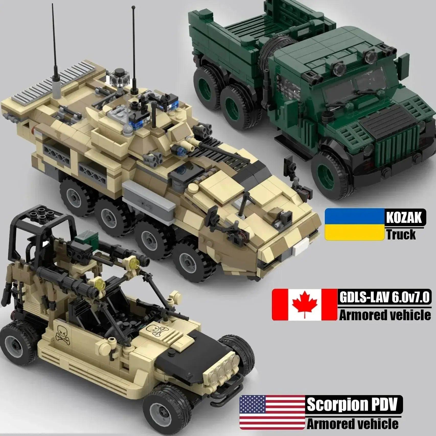  MOC MOC US Military Armored Vehicle Building Blocks Kit Building Bricks MOC -  ToylandEU™