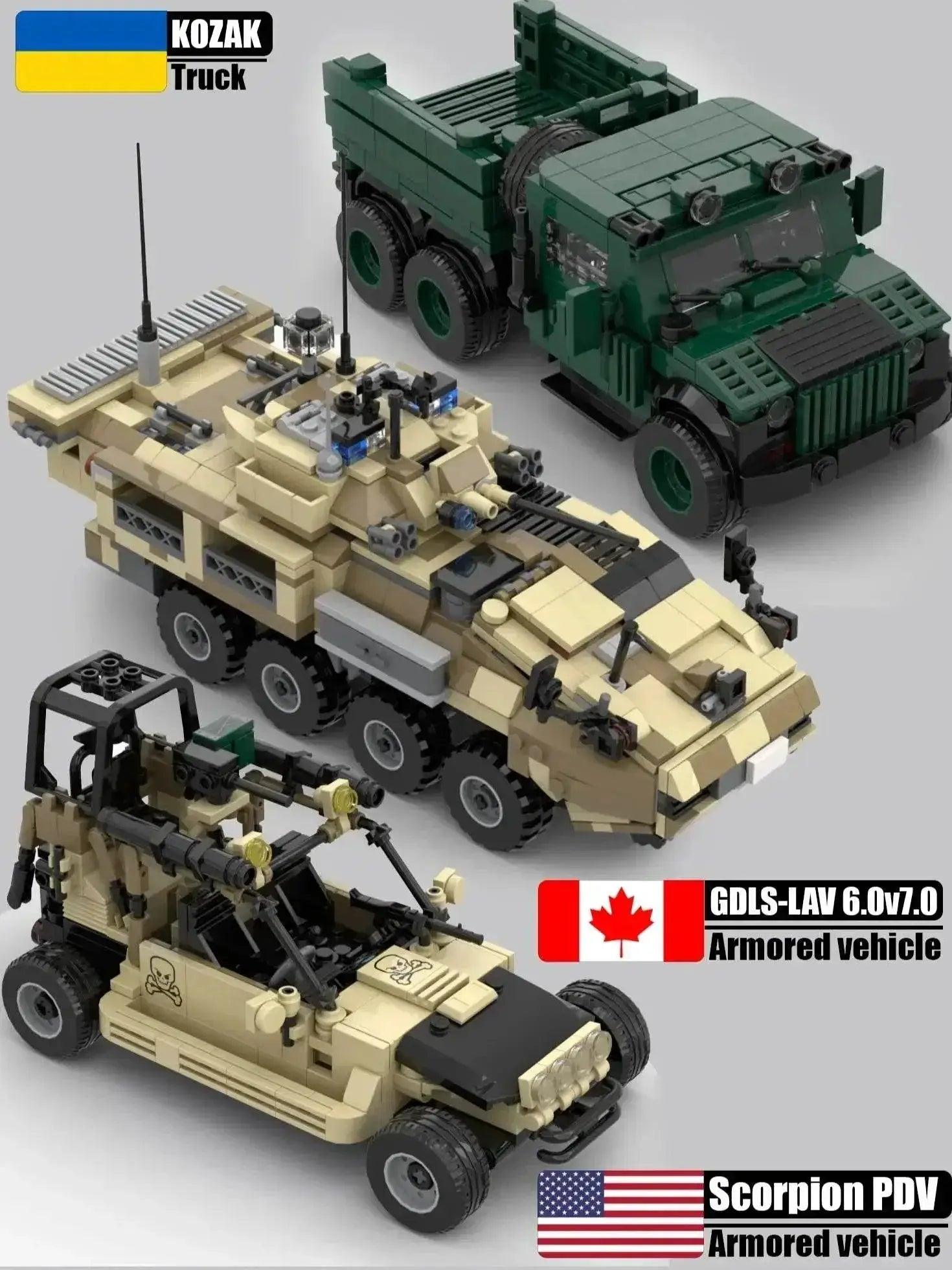  MOC MOC US Military Armored Vehicle Building Blocks Kit Building Bricks MOC -  ToylandEU™