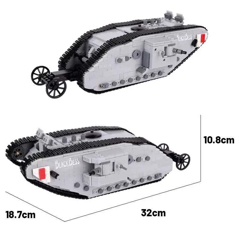 MOC WW2 British Main Battle Tank Building Blocks Kit Bricks Toys Building Bricks MOC - ToylandEU