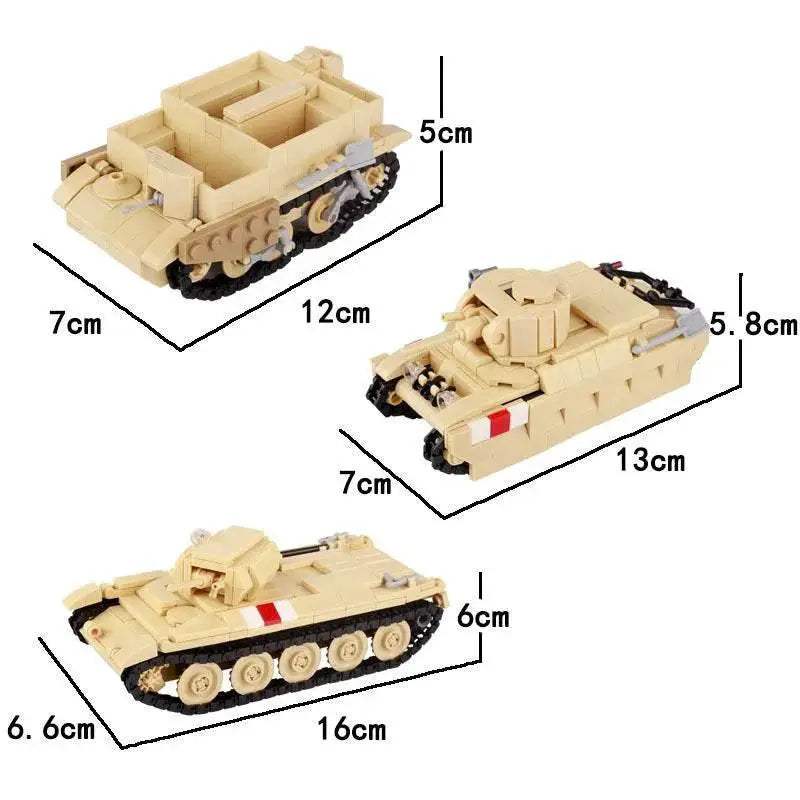 MOC WW2 British Main Battle Tank Building Blocks Kit Bricks Toys Building Bricks MOC - ToylandEU
