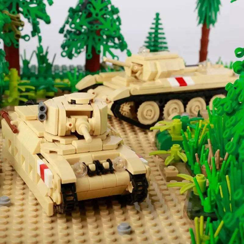MOC WW2 British Main Battle Tank Building Blocks Kit Bricks Toys Building Bricks MOC - ToylandEU