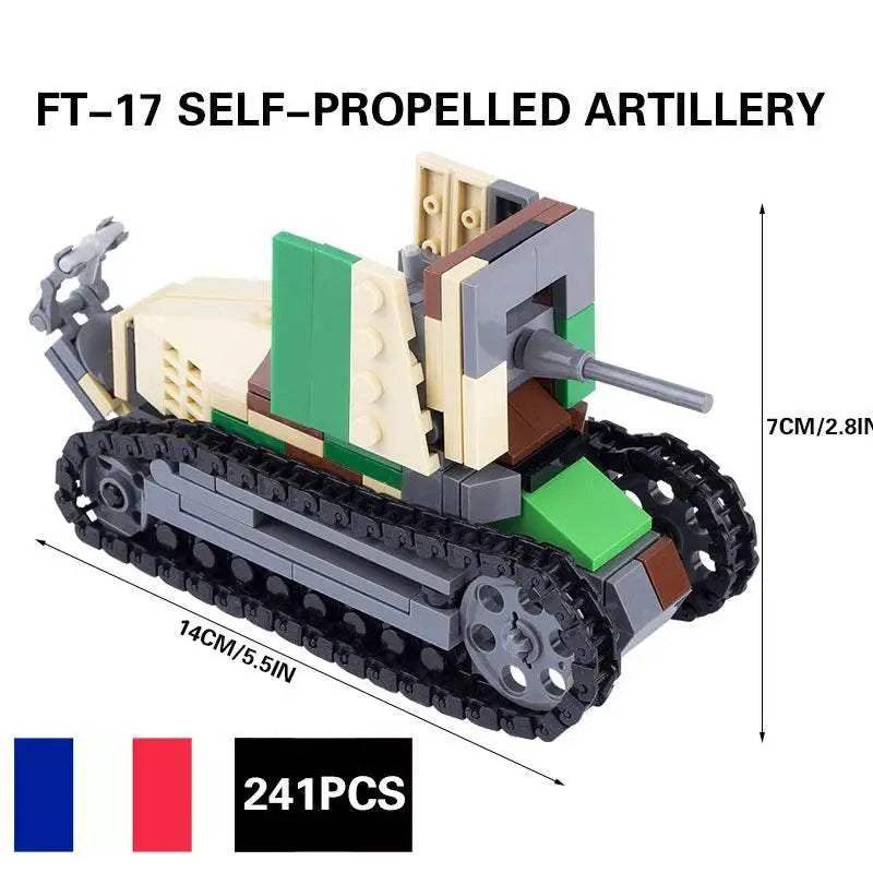 MOC WW2 Military Main Battle Tank Building Blocks Kit Building Bricks MOC - ToylandEU