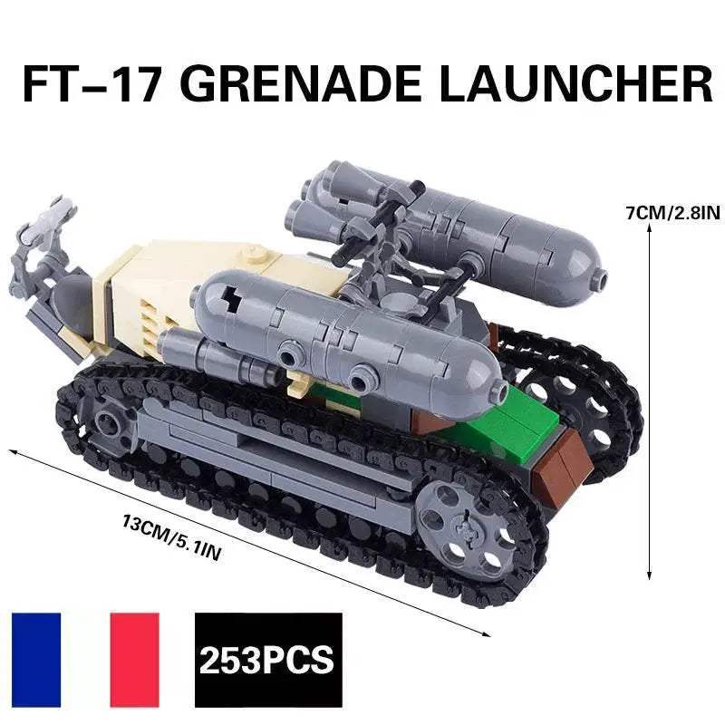 MOC WW2 Military Main Battle Tank Building Blocks Kit Building Bricks MOC - ToylandEU