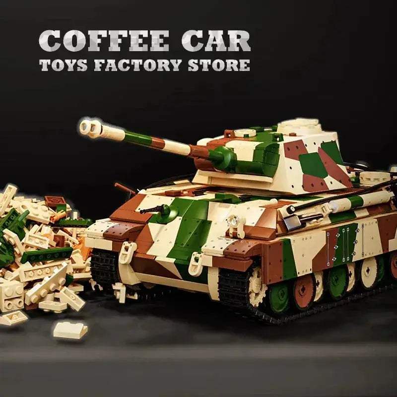 MOC MOC WWII Panzer Tank Building Blocks Kit 1962 Pieces Lego Compatible - ToylandEU