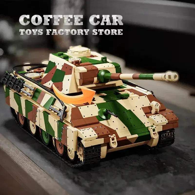 MOC MOC WWII Panzer Tank Building Blocks Kit 1962 Pieces Lego Compatible - ToylandEU