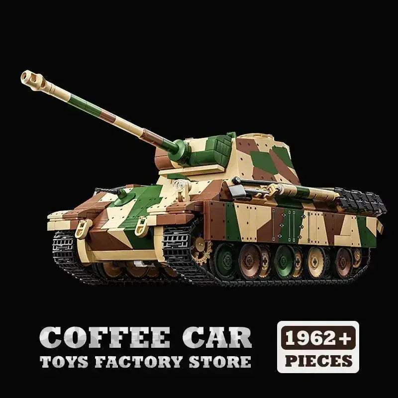 MOC MOC WWII Panzer Tank Building Blocks Kit 1962 Pieces Lego Compatible - ToylandEU