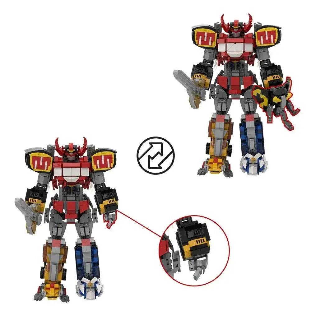  MOC MOC Zord Dino Mecha Model Building Blocks Megazord Gift Building Bricks MOC -  ToylandEU™