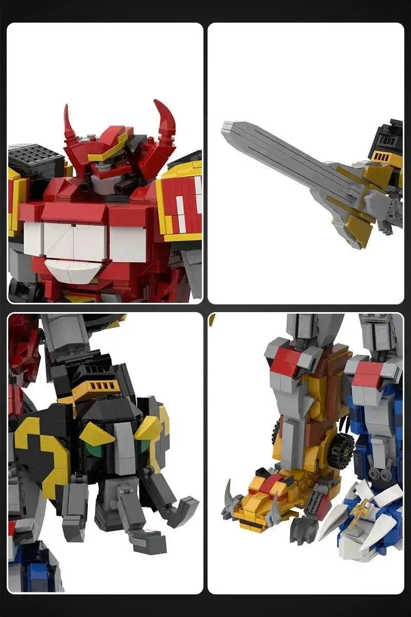  MOC MOC Zord Dino Mecha Model Building Blocks Megazord Gift Building Bricks MOC -  ToylandEU™