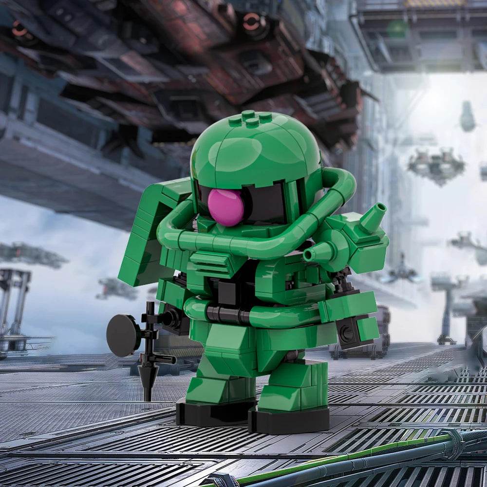 MOC MS-06 Motorized Warrior Model Building Blocks Zaku Warrior Mech Robot Gift Building Bricks MOC - ToylandEU