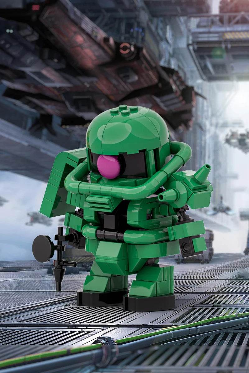 MOC MS-06 Motorized Warrior Model Building Blocks Zaku Warrior Mech Robot Gift Building Bricks MOC - ToylandEU