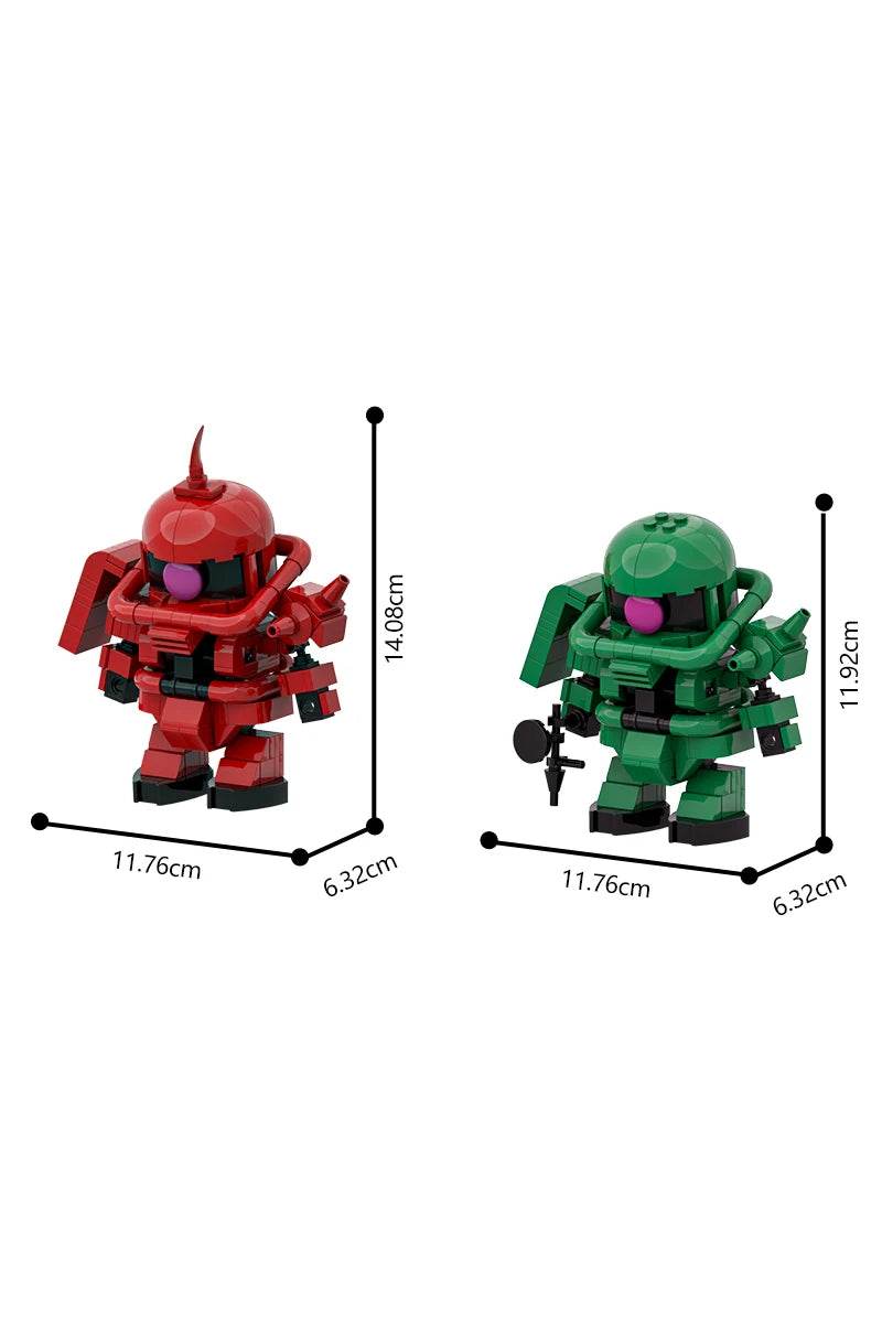 MOC MS-06 Motorized Warrior Model Building Blocks Zaku Warrior Mech Robot Gift Building Bricks MOC - ToylandEU