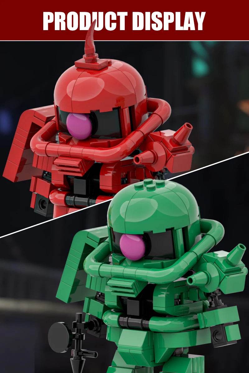 MOC MS-06 Motorized Warrior Model Building Blocks Zaku Warrior Mech Robot Gift Building Bricks MOC - ToylandEU