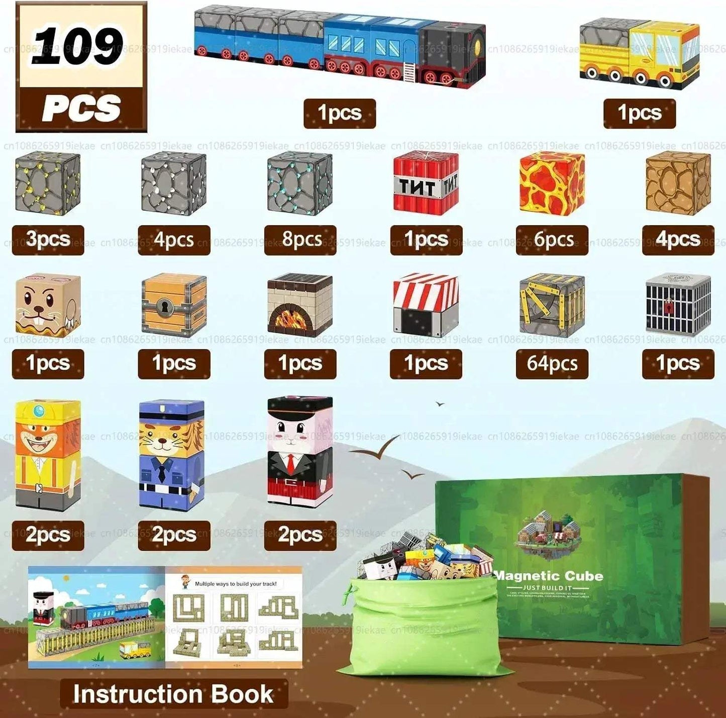 MOC Magnetic Building Blocks STEM Toy for Kids Montessori Learning - ToylandEU