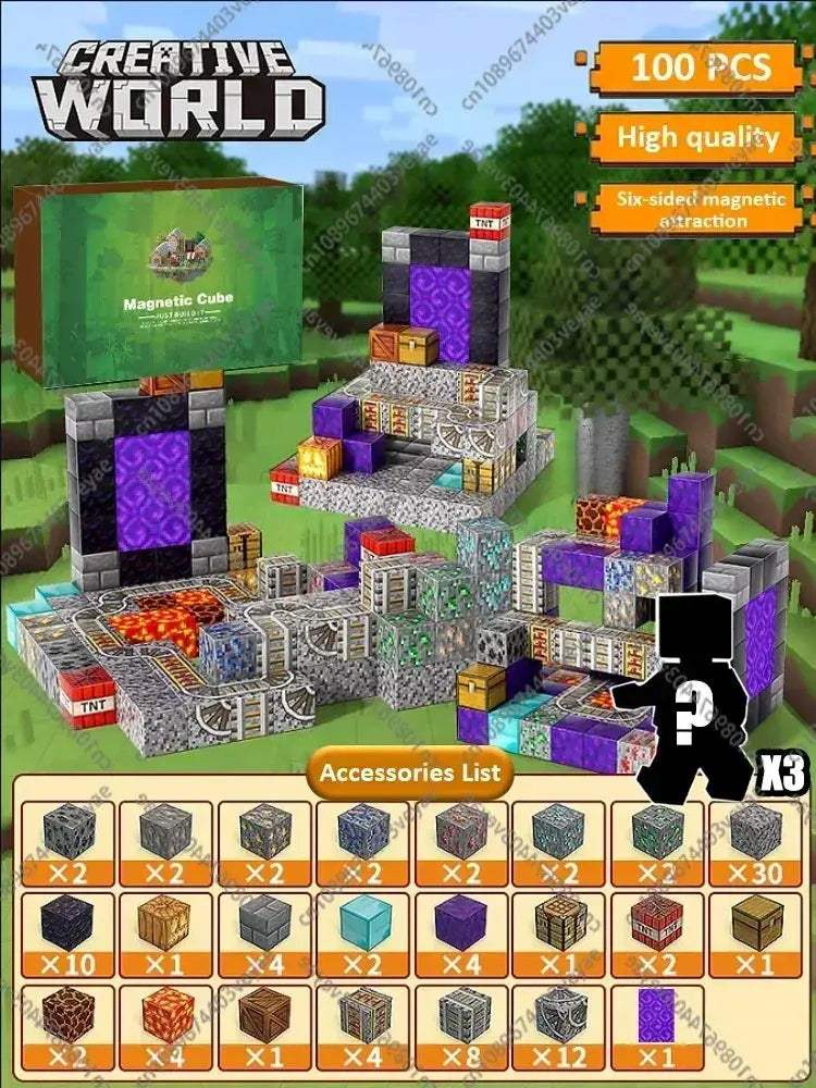 MOC Magnetic Building Blocks STEM Toy for Kids Montessori Learning - ToylandEU