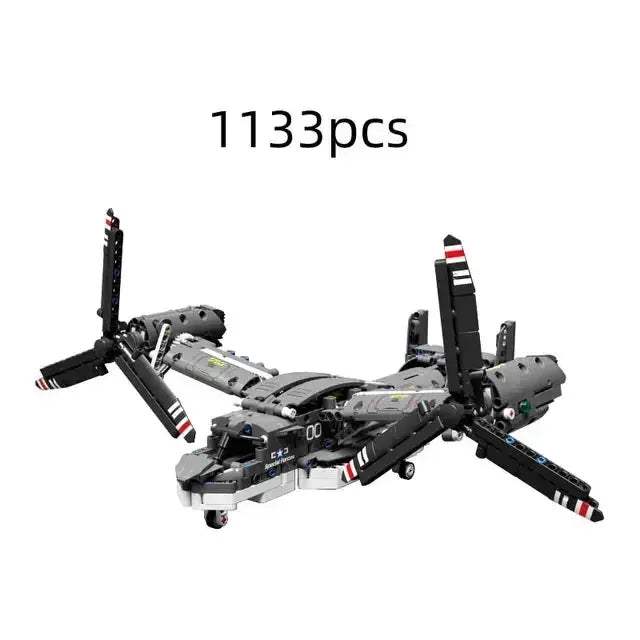 MOC Massive 1133Pcs Military Aircraft Building Blocks Set Osprey Fighter - ToylandEU