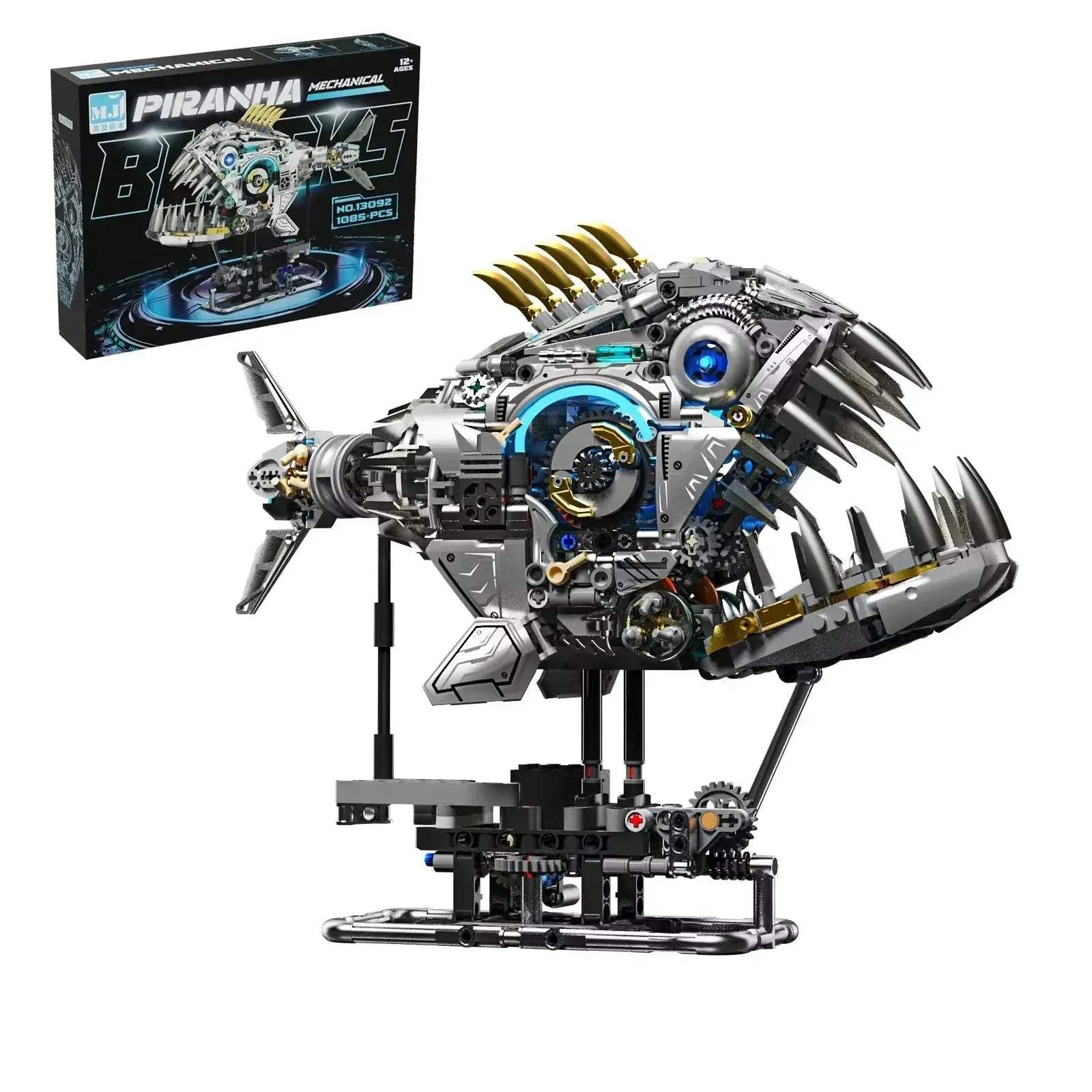 Mechanical Piranha Building Blocks Kit for STEM Education - ToylandEU