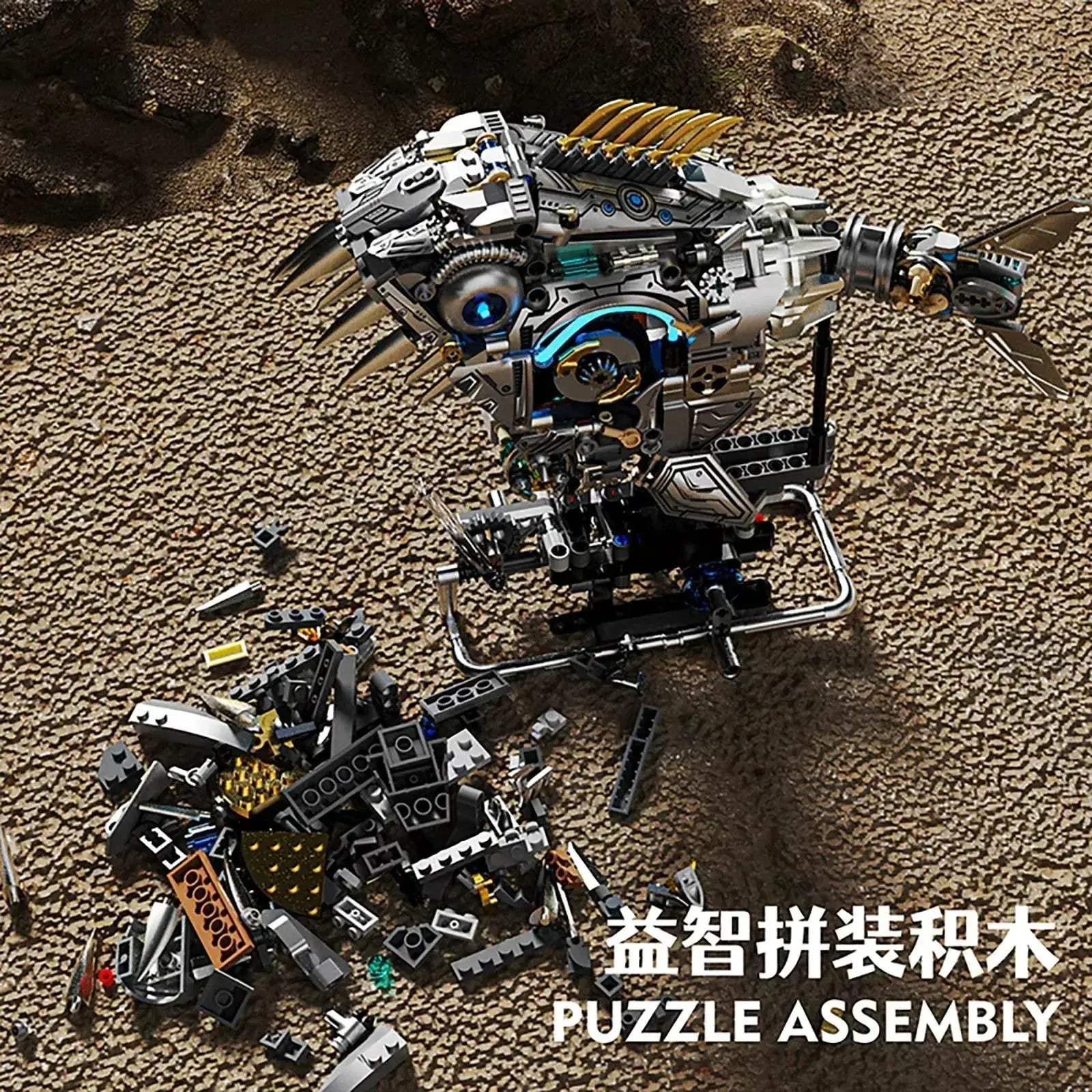 Mechanical Piranha Building Blocks Kit for STEM Education - ToylandEU