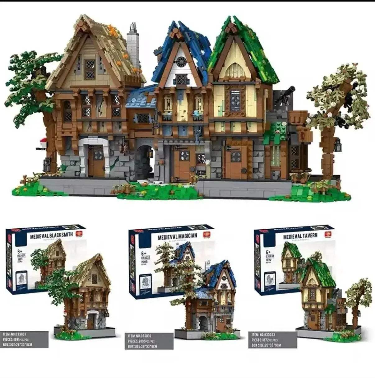 Medieval Blacksmith Shop Magic House Tavern Building Blocks Set - ToylandEU