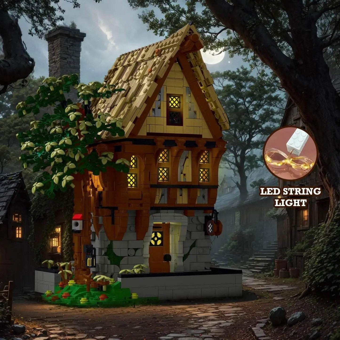 Medieval Blacksmith Shop Magic House Tavern Building Blocks Set - ToylandEU