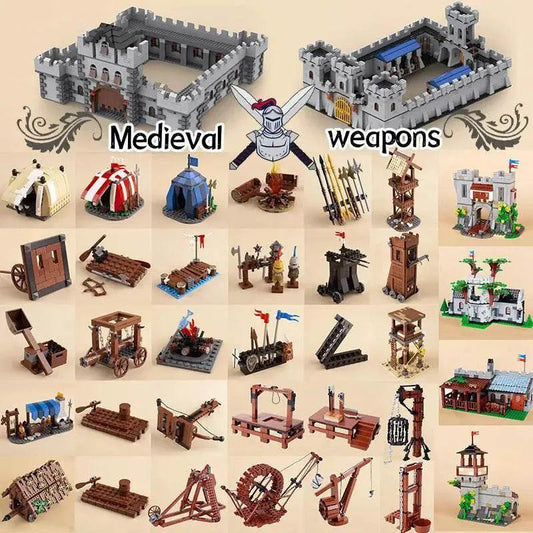  MOC Medieval Castle Siege Weapons Building Blocks Army Knights Toys -  ToylandEU™