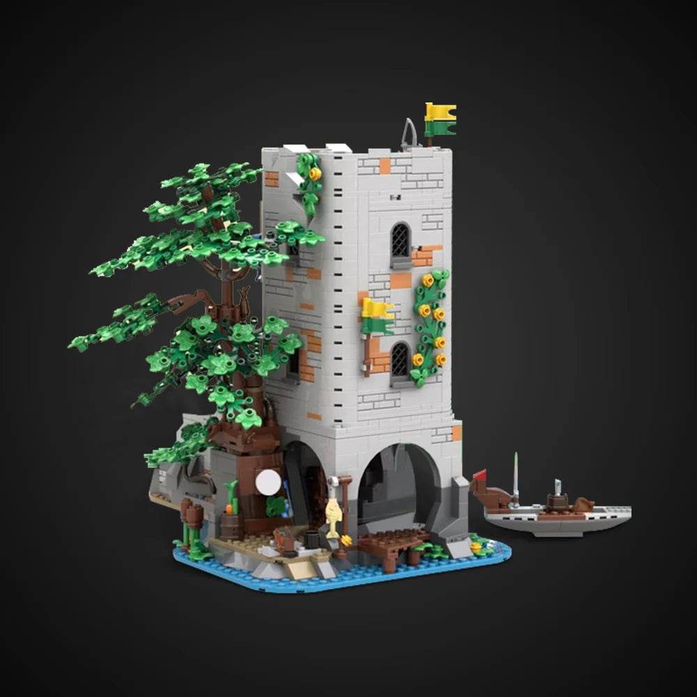 MOC Medieval Forestmen River Fortress Model Building Blocks Gift - ToylandEU