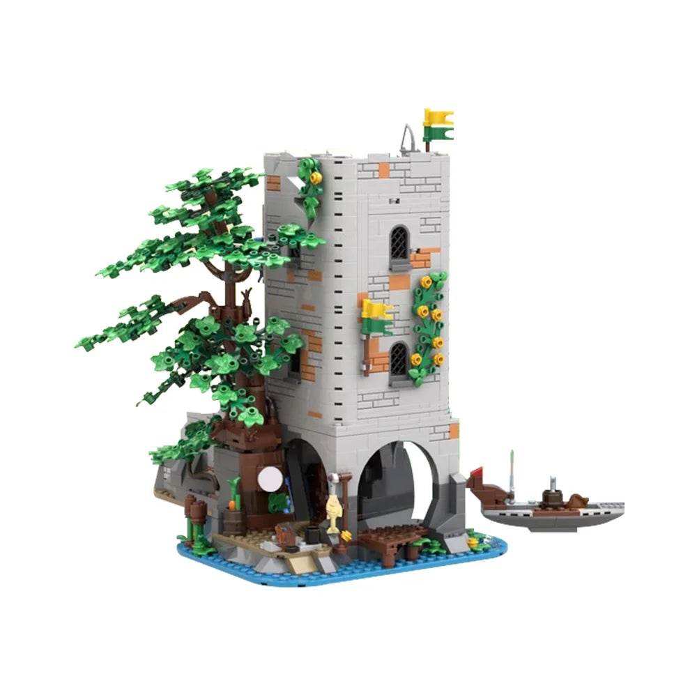 MOC Medieval Forestmen River Fortress Model Building Blocks Gift - ToylandEU
