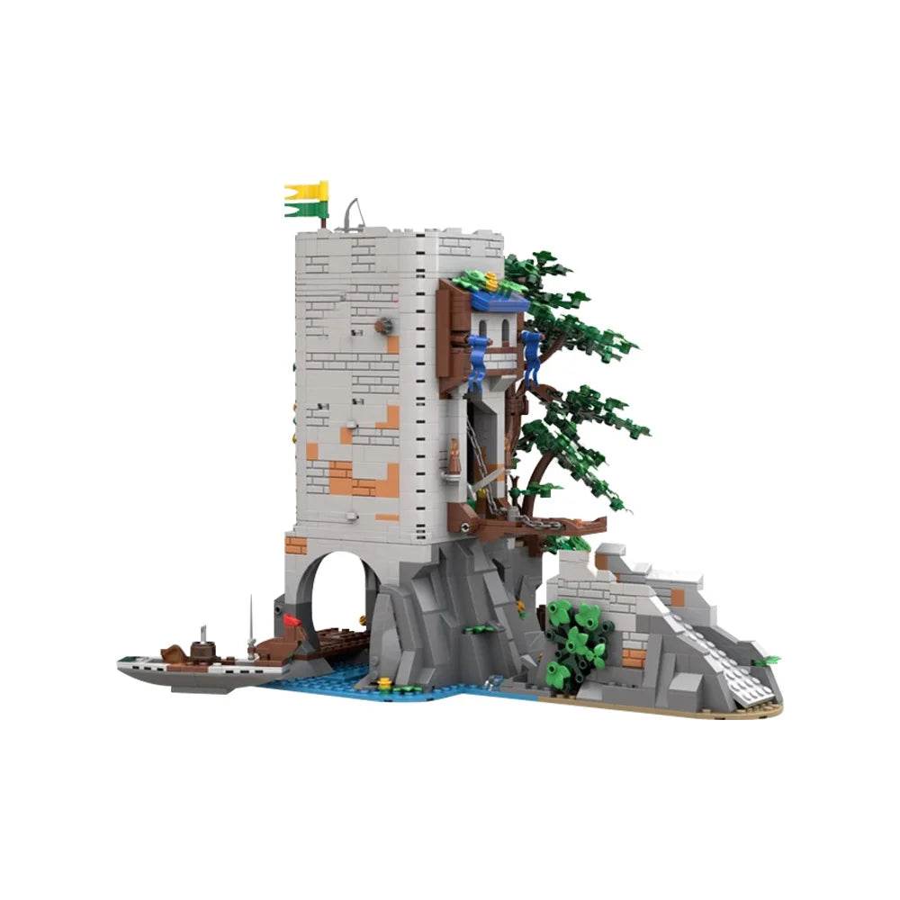 MOC Medieval Forestmen River Fortress Model Building Blocks Gift - ToylandEU