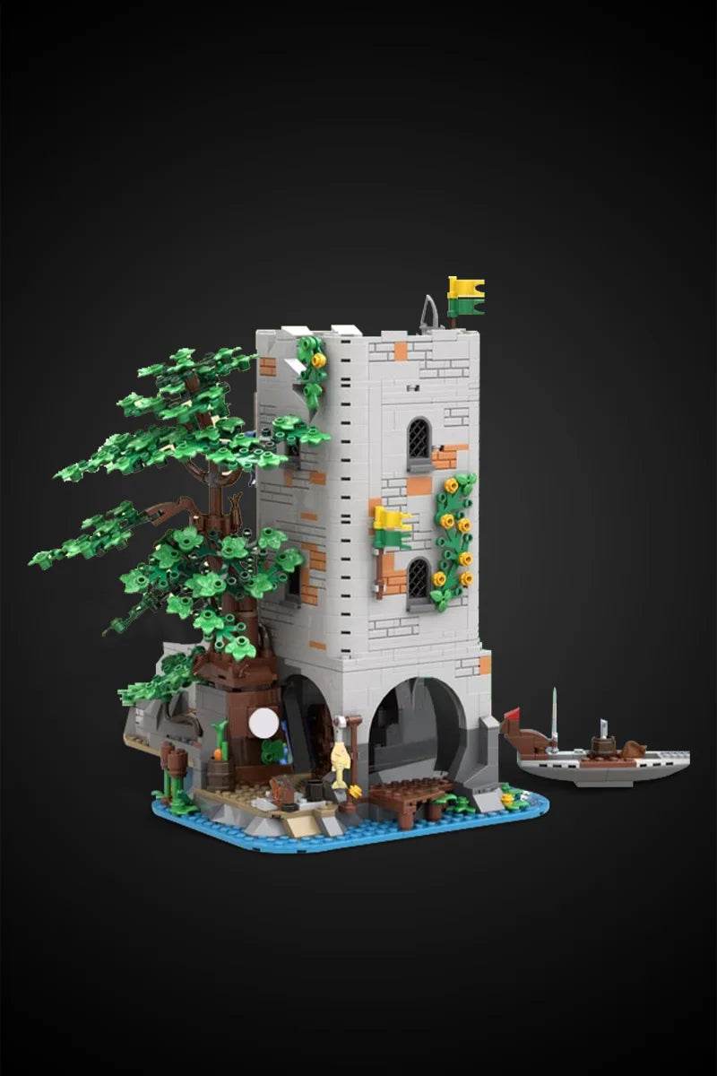 MOC Medieval Forestmen River Fortress Model Building Blocks Gift - ToylandEU