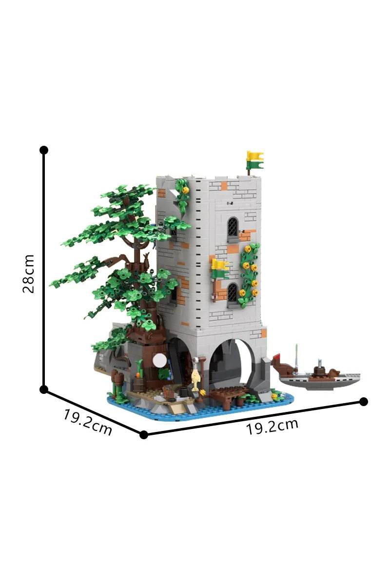 MOC Medieval Forestmen River Fortress Model Building Blocks Gift - ToylandEU
