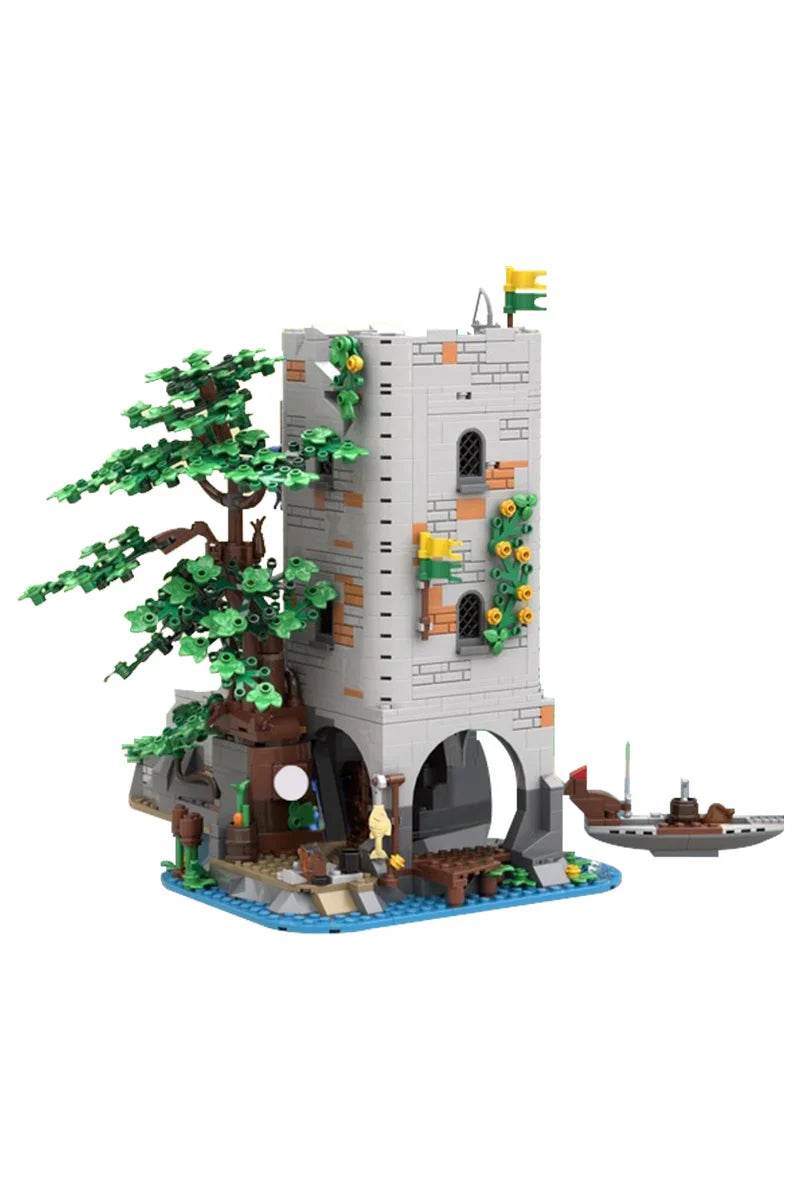 MOC Medieval Forestmen River Fortress Model Building Blocks Gift - ToylandEU