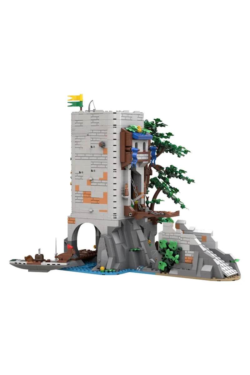 MOC Medieval Forestmen River Fortress Model Building Blocks Gift - ToylandEU