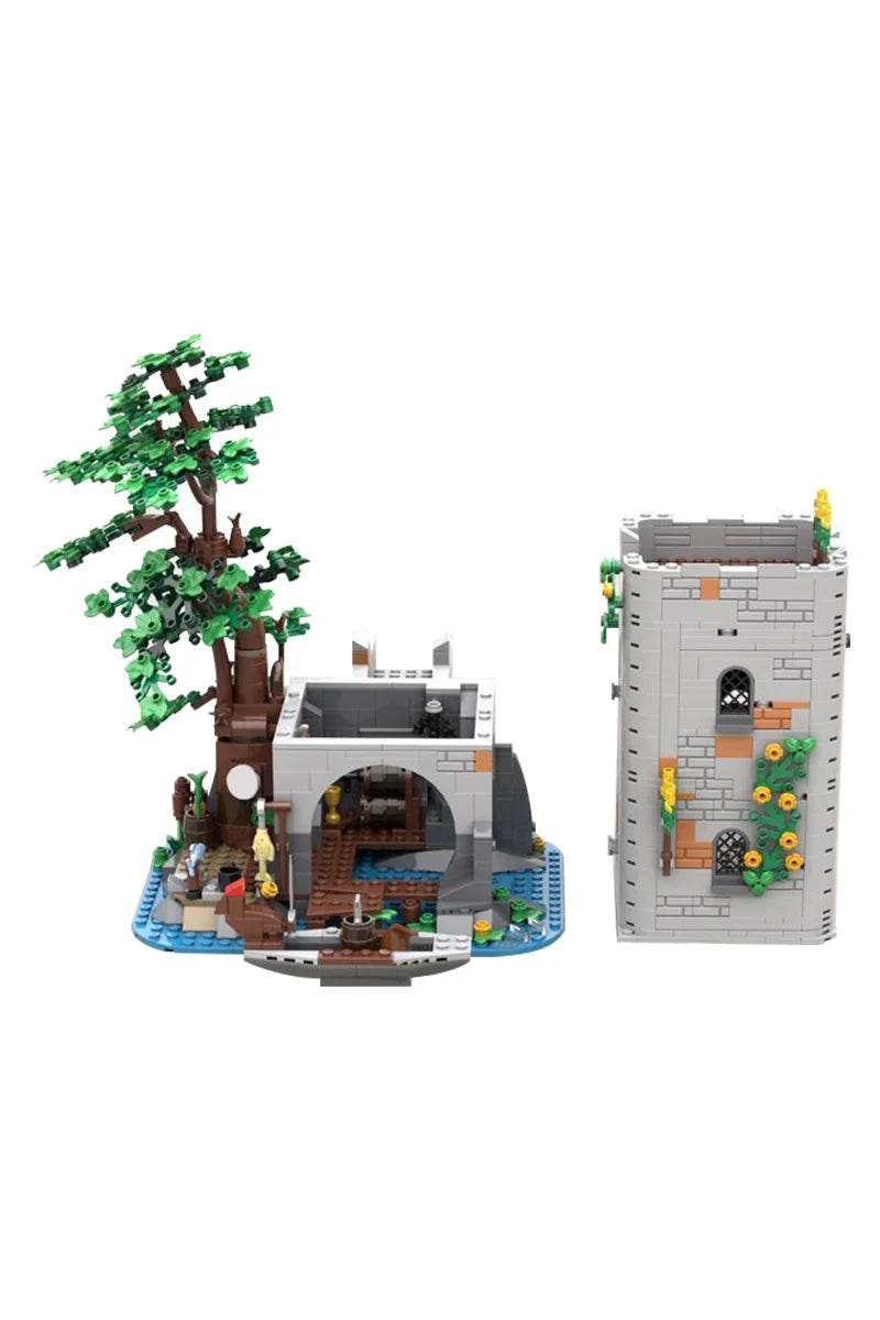 MOC Medieval Forestmen River Fortress Model Building Blocks Gift - ToylandEU