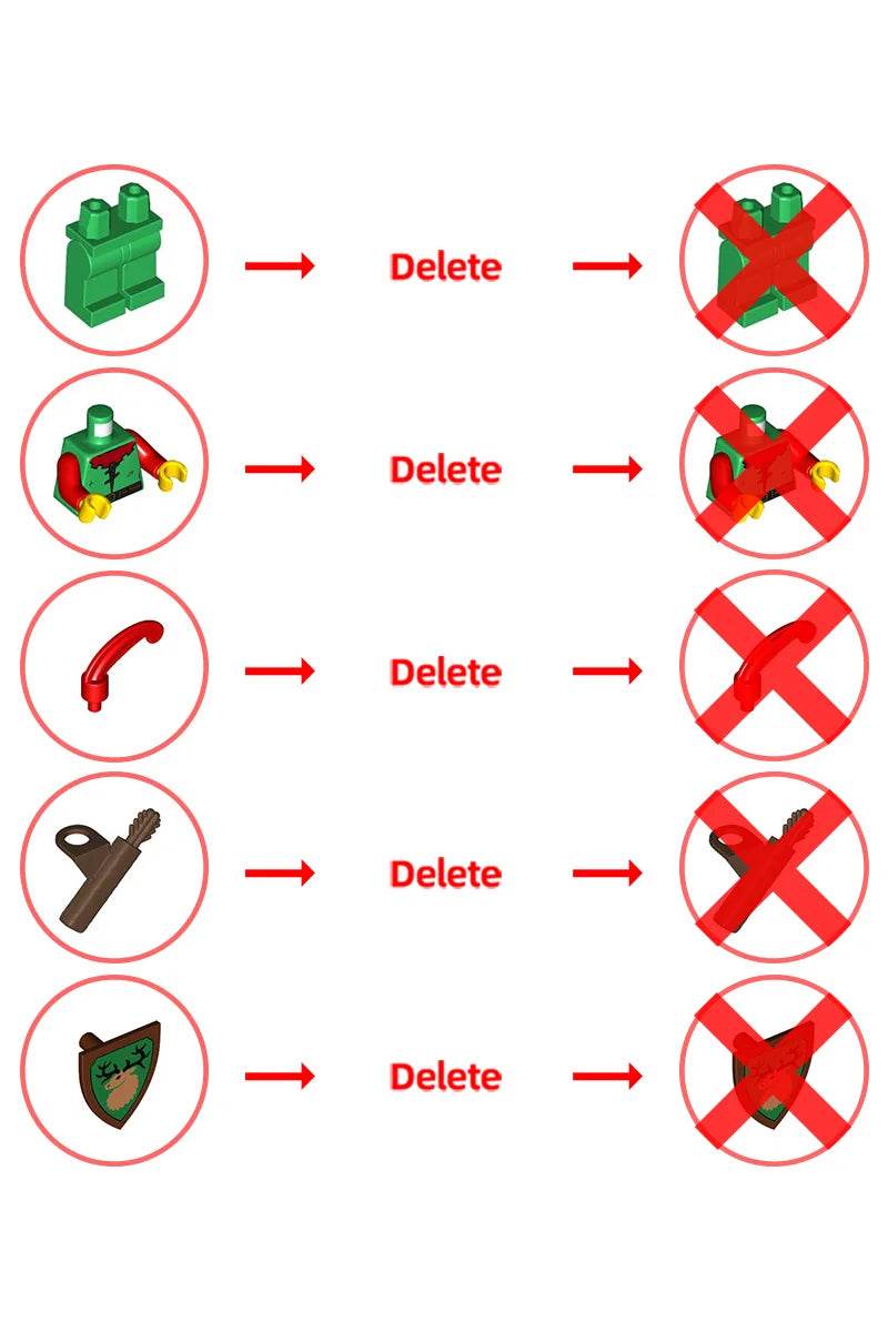 MOC Medieval Forestmen River Fortress Model Building Blocks Gift - ToylandEU