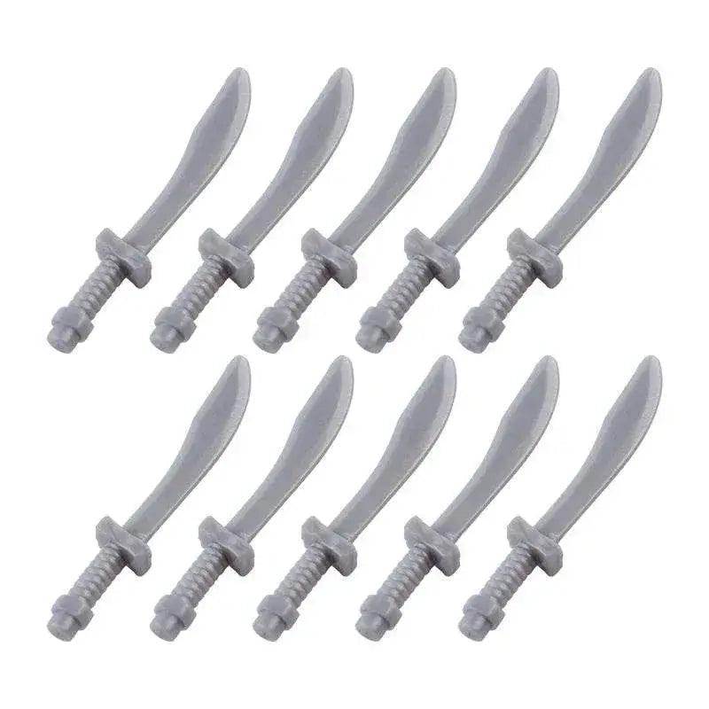  MOC Medieval Military Weapons Building Blocks Sword Warrior Figures -  ToylandEU™