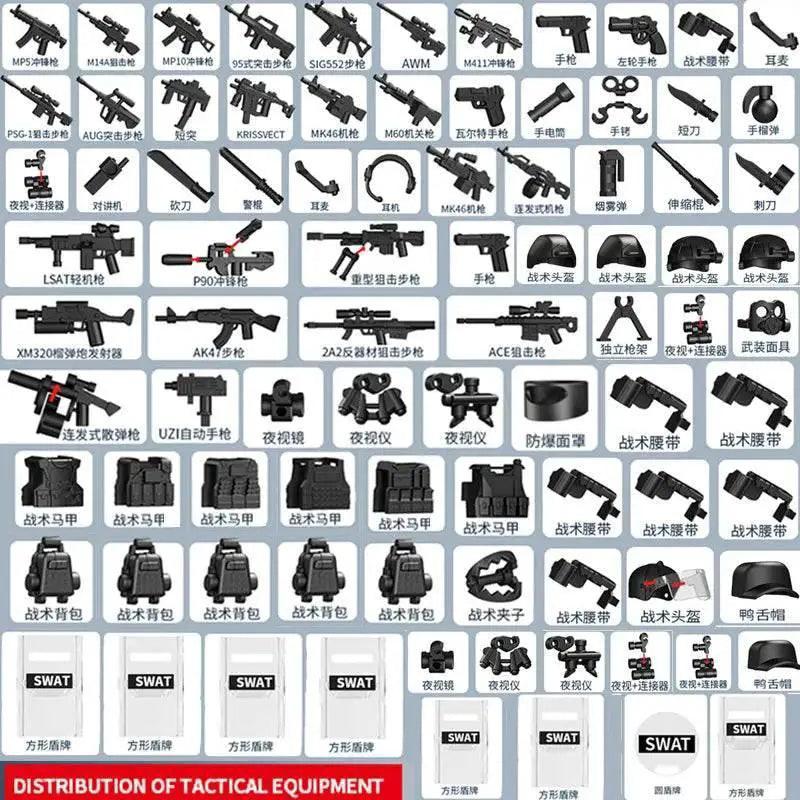  MOC Military Arsenal Special Force WW2 Infantry Building Block Toys Building Bricks MOC -  ToylandEU™