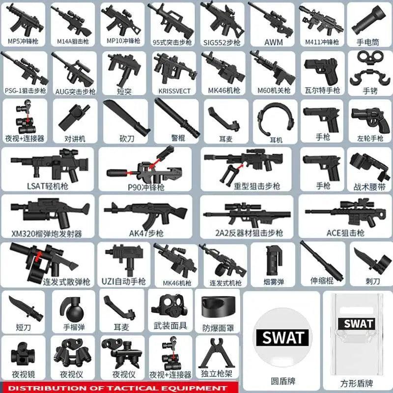  MOC Military Arsenal Special Force WW2 Infantry Building Block Toys Building Bricks MOC -  ToylandEU™