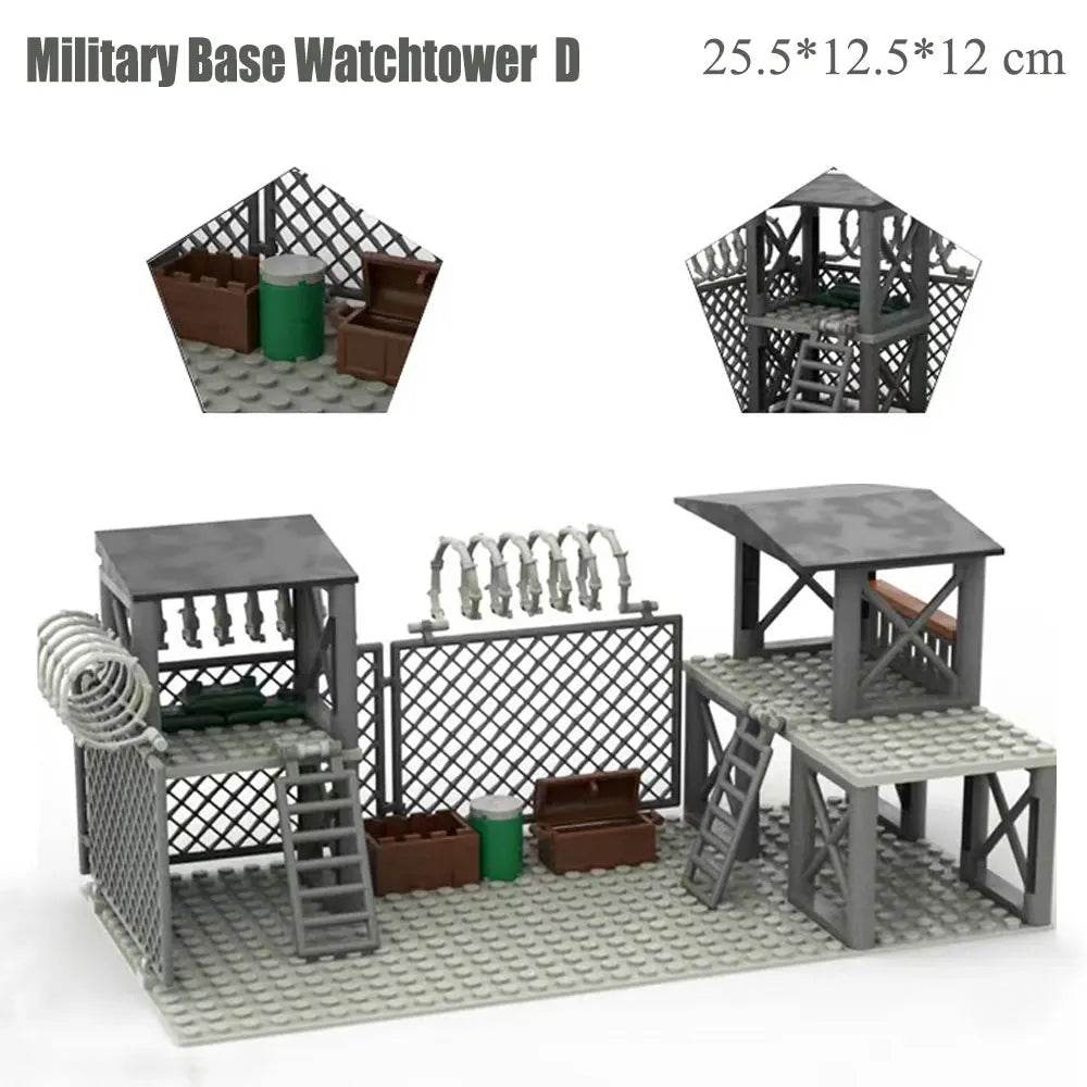 MOC Military Base Watchtower Assembly Building Block Toys Gift Building Bricks MOC - ToylandEU